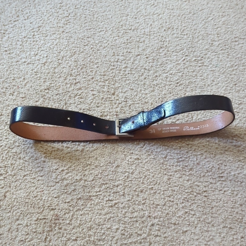 Pelham Dark Brown/ Black Top Grain Cowhide Bench Made Belt Size 34